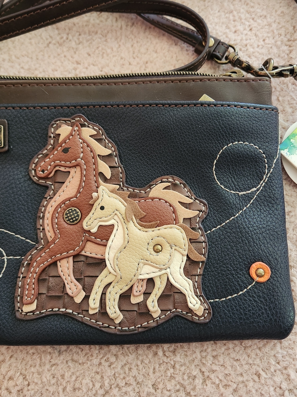 NWT- CHALA Vegan Leather Horse Crossbody Purse- New With Tags, Never Used - Picture 3 of 10